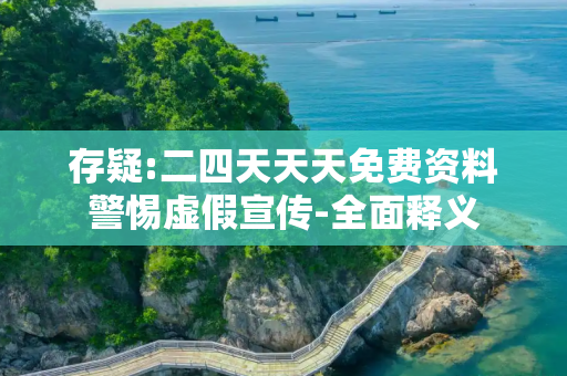 存疑:二四天天天免费资料警惕虚假宣传-全面释义