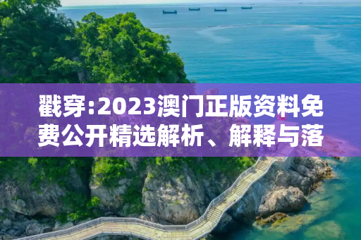 戳穿:2023澳门正版资料免费公开精选解析、解释与落实