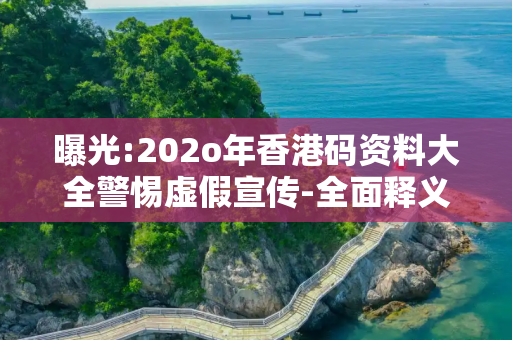 曝光:202o年香港码资料大全警惕虚假宣传-全面释义