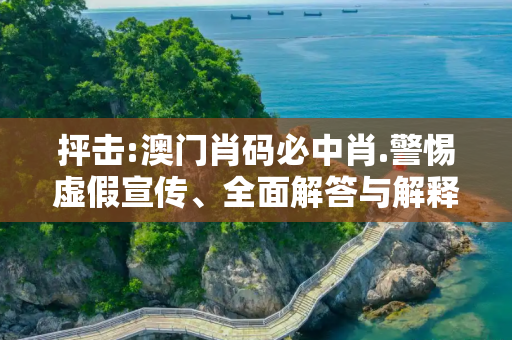抨击:澳门肖码必中肖.警惕虚假宣传、全面解答与解释
