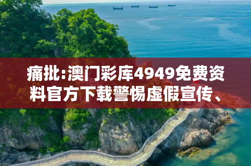 痛批:澳门彩库4949免费资料官方下载警惕虚假宣传、全面解答与解释