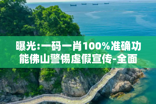 曝光:一码一肖100%准确功能佛山警惕虚假宣传-全面释义