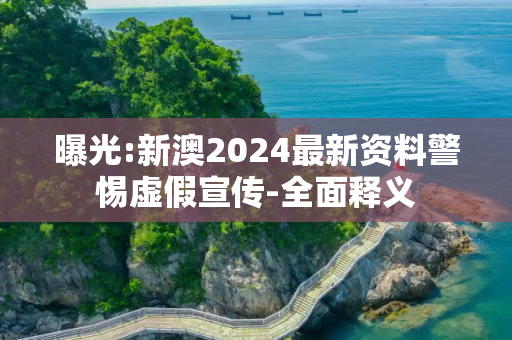 曝光:新澳2024最新资料警惕虚假宣传-全面释义