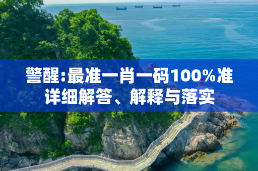 警醒:最准一肖一码100%准详细解答、解释与落实