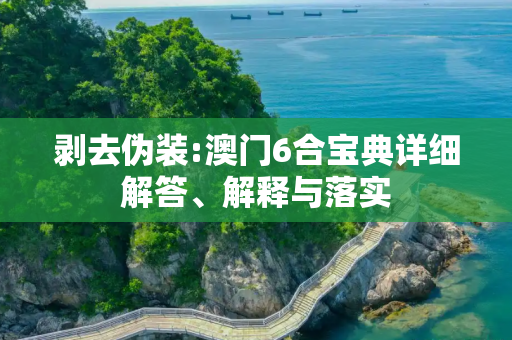 剥去伪装:澳门6合宝典详细解答、解释与落实